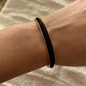 Hair tie cuff bracelet gold tone